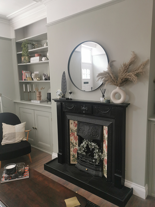 mini fireplace makeover