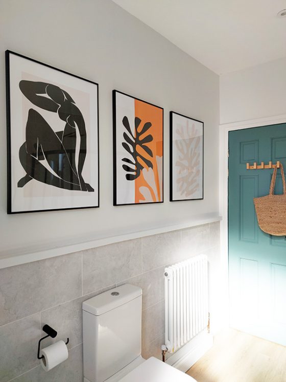 Creating a bathroom gallery wall Zoe Olivia